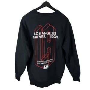 Mens 2022 Los Angeles 100 Thieves Gaming Pullover Black Sweatshirt Size M